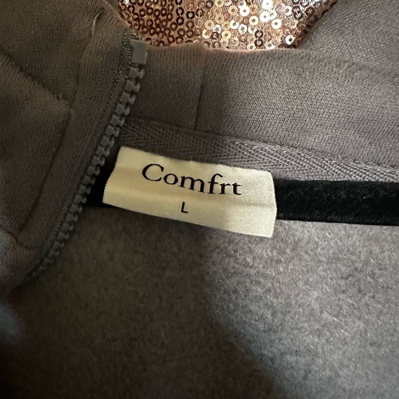 Comfrt Unisex Cloud Zip-Up Hoodie Color Gray Size Large - Picture 11 of 14